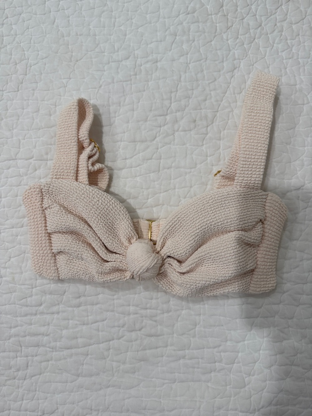 Montce Hayden Bikini Top In Crema Scrunch